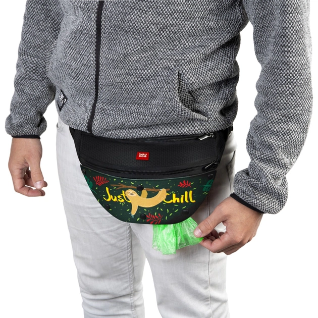 Поясная сумка-бананка для собак WAUDOG Textile "Ленивец" 33х17х10 см (5691) - изображение 4