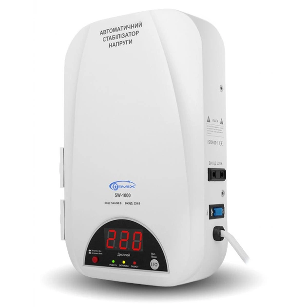 Стабілізатор напруги Gemix SW-1000 - зображення 1