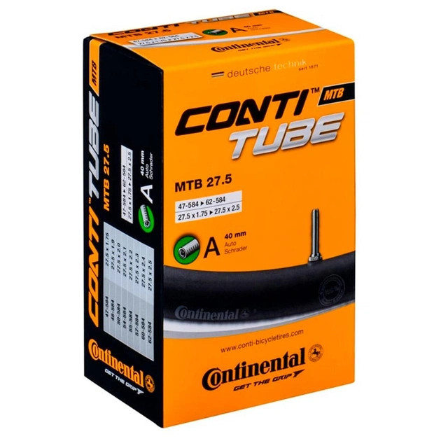 Велосипедна камера Continental MTB 27.5" 47-584 / 62-584 RE AV40mm (182331) - зображення 1