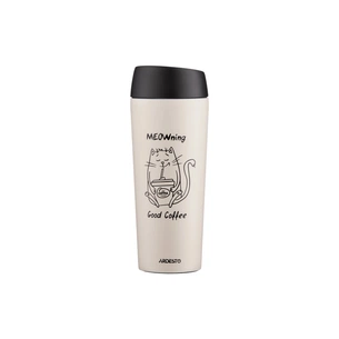 Термочашка Ardesto Coffee Тime Meowning 450 мл Бежевая (AR2645WC) изображение 1