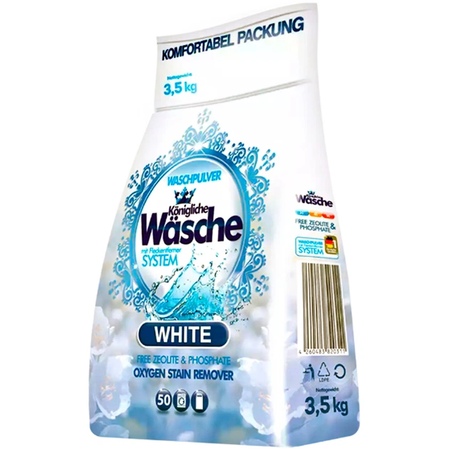 Пральний порошок Konigliche Wasche для білої білизни 3.5 кг (4260582340109) - изображение 1