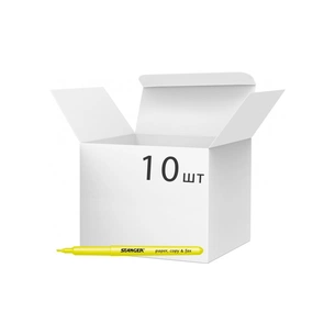 Маркер Stanger текстовий, 1-3 мм жовтий 10 шт (MARKER-TXT-ST-PENY10) зображення 1