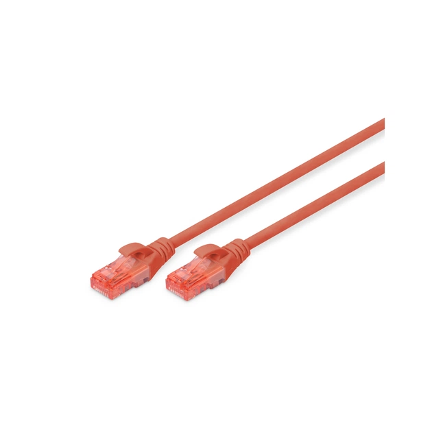 Патч-корд 5м, CAT 6 UTP, AWG 26/7, Cu, LSZH, red Digitus (DK-1617-050/R) - изображение 1