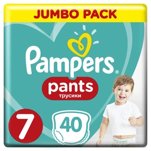Підгузки Pampers трусики Pants Розмір 7 (17+ кг), 40 шт (8001841133737) зображення 1