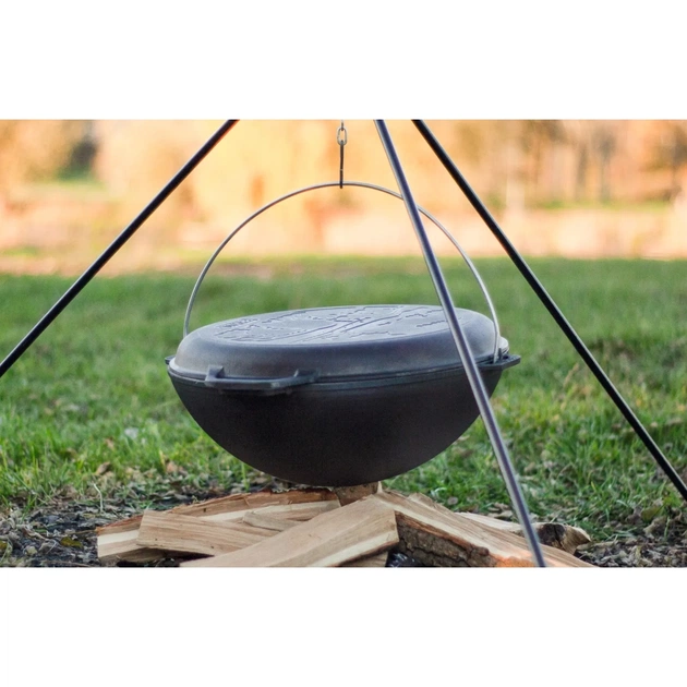 Котел туристичний Brizoll чавунний азіатський з кришкою-сковородою 15 л (KA15-2) - picture 12