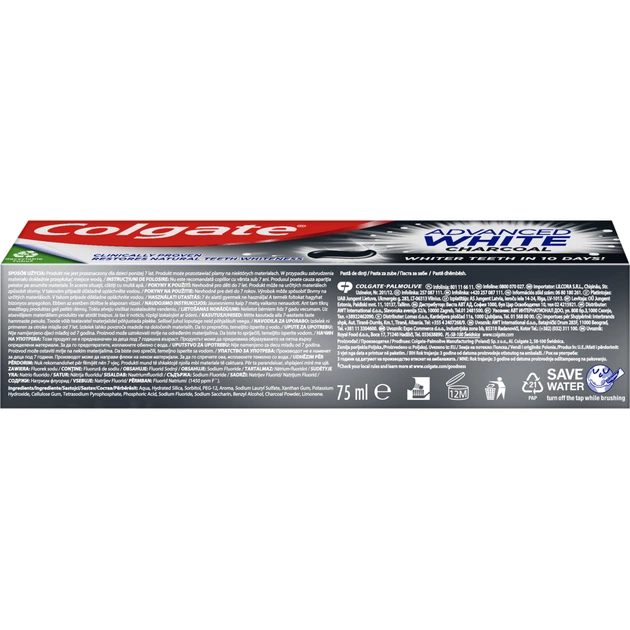 Зубна паста Colgate Advanced White Charcoal Відбілювальна з вугіллям 75 мл (8718951253827) - picture 4