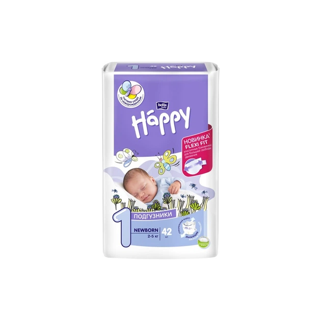 Підгузки Bella Baby Happy newborn 2-5кг 42 шт (5900516600693) - изображение 1
