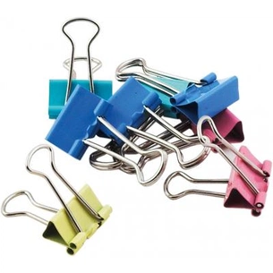 Біндер металевий Buromax 19мм, 12шт, color (BM.5355) зображення 1