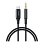 Кабель мультимедійний AUX USB-C to TRS Audio 3.5mm M/M DAC Chip 96kHz 1.0m black Choetech (AUX006) - зменшене зображення 1