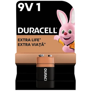 Батарейка Duracell 9V лужна 1шт. в упаковці (5000394066267 / 81483681) изображение 1