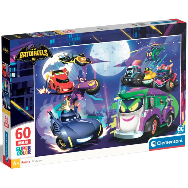 Пазл Clementoni Batwheels серія MAXI, 60 елементів (26597) - зображення 1