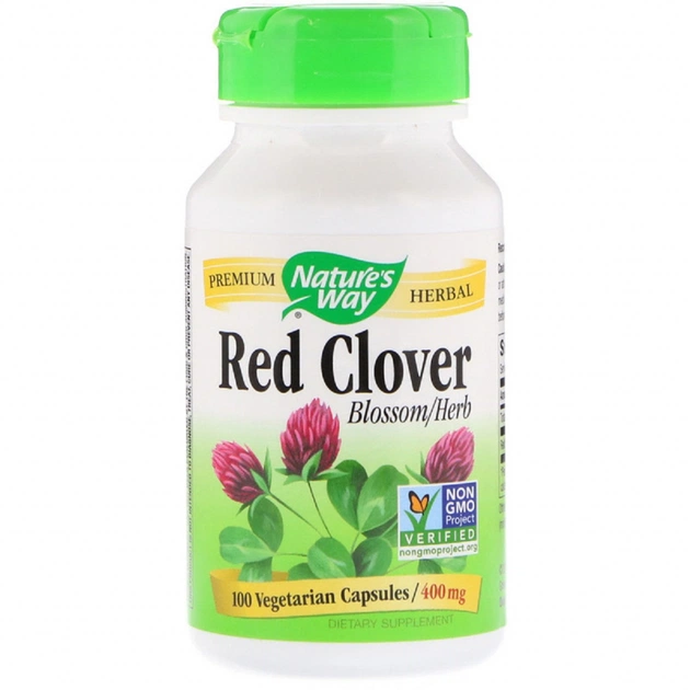 Трави Nature's Way Червоний Клевер, Red Clover, 400 мг, 100 вегетаріанських кап (NWY-16000) - зображення 1