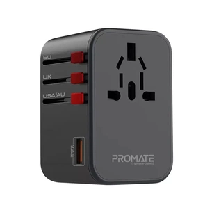 Зарядний пристрій Promate tripmate-gan65.black зображення 1