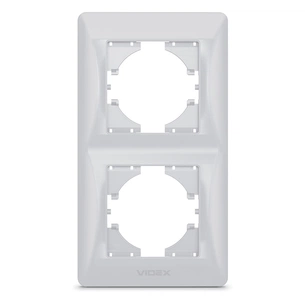 Рамка Videx BINERA срібний шовк 2 пости (VF-BNFR2V-SS) зображення 1