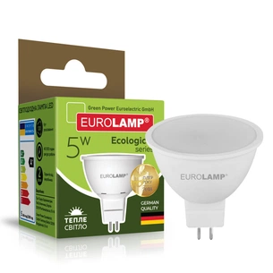 Лампочка Eurolamp LED SMD MR16 5W GU5.3 3000K 220V (LED-SMD-05533(P)) зображення 1