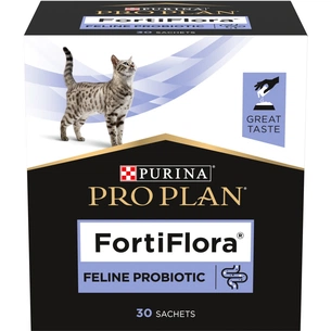 Пробіотична добавка для тварин Purina Pro Plan FortiFlora Feline Probiotic 30х1 г (8445290040794) изображение 1