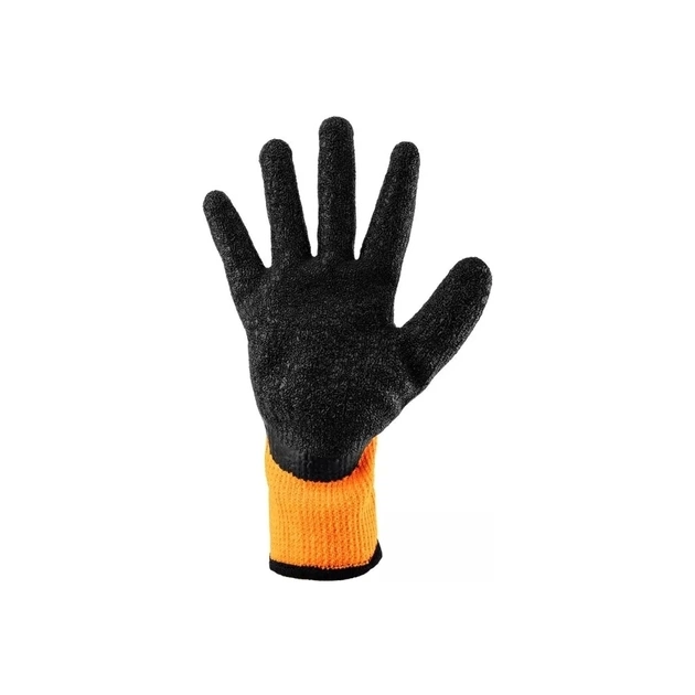 Защитные перчатки Neo Tools латексное покрытие, полиэстер, р.8, оранжево черные (97-612-8) - изображение 3