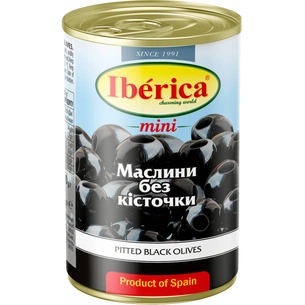 Овочева консервація Iberica Маслини чорні міні без кісточки 300 г (8436024290332) picture 1