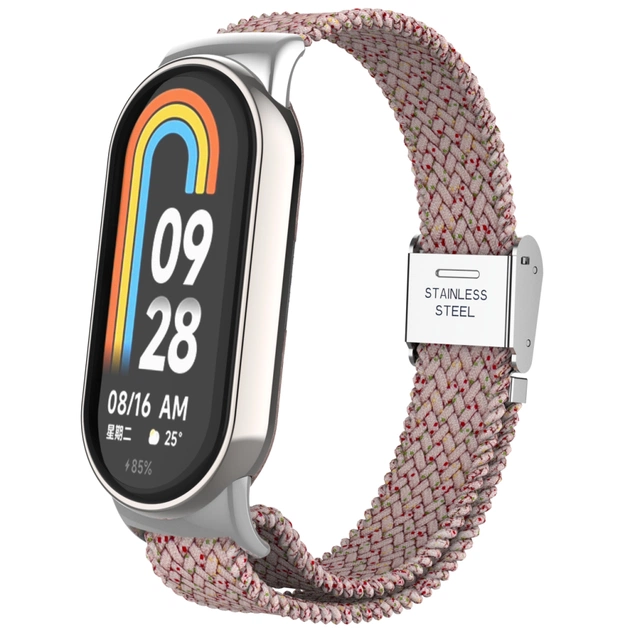 Ремінець до фітнес браслета Armorstandart Braided Solo Loop для Xiaomi Smart Band 10/9/8 Starlight Pink (ARM86885) - зображення 1