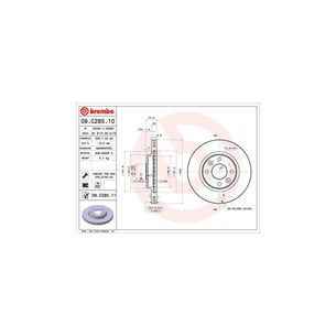 Гальмівний диск Brembo 09.C285.11 зображення 1