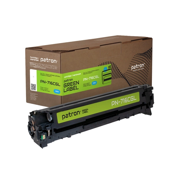 Картридж Patron Canon 716 Green Label, cyan (PN-716CGL) - изображение 1