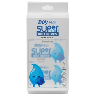 Влажные салфетки Doy Fresh Sensitive Super Mini Wet Wipes 8 х 8 шт. (8684877997179) изображение 1