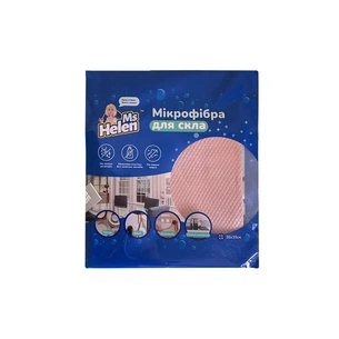 Серветки для прибирання Ms Helen Мікрофібра для скляних поверхонь Колір в асортименті 30 х 30 см 1 шт. (6901362557352) зображення 1