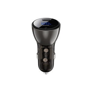 Зарядний пристрій Acefast B10 Car Charger 2xUSB-C 60W with digital display Metal Black (6974316282358) зображення 1