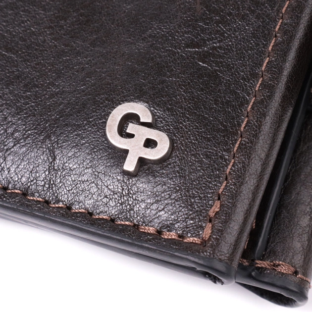 Гаманець Grande Pelle З натуральної шкіри Коричневий (22574) - зображення 12