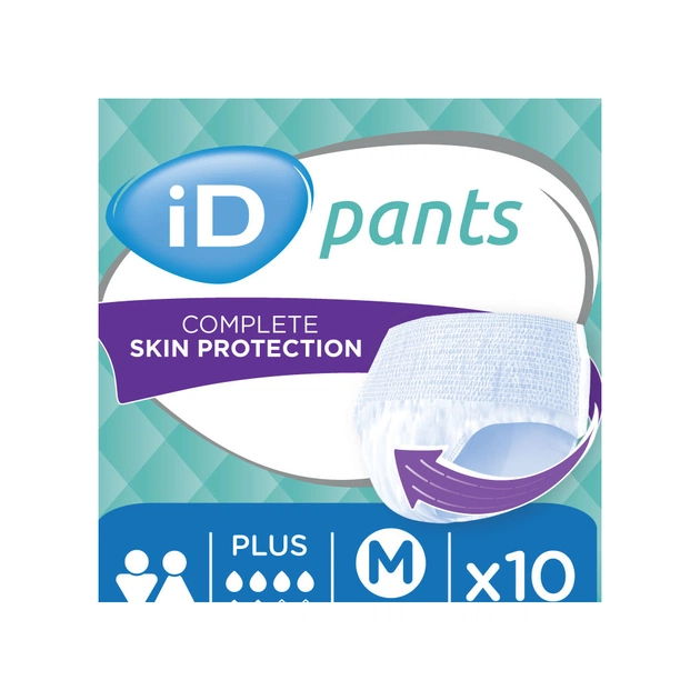 Підгузки для дорослих ID Plus M труси 10 шт (5411416047728) - зображення 1