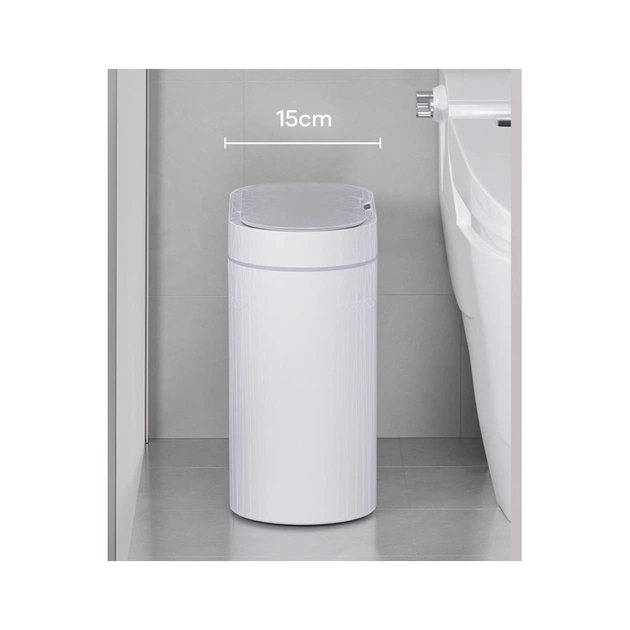 Контейнер для сміття JAH Сенсорний Овальний Сірий 8 л (6605) - picture 4