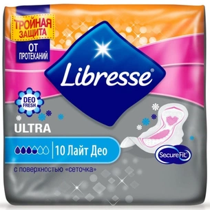 Гігієнічні прокладки Libresse Premium Ultra Light Dry Deo 10 шт (7322540337952) зображення 1