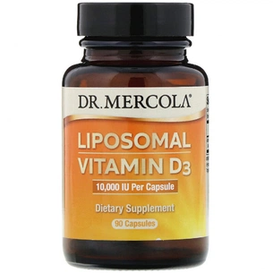 Вітамін Dr. Mercola Вітамін D3 Ліпосомальний, 10000 МО, Liposomal Vitamin D3, 90 (MCL-03201) зображення 1