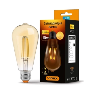 Лампочка Videx Filament ST64FA 10W E27 2200K бронза (VL-ST64FA-10272) зображення 1