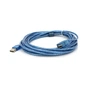 Дата кабель USB 2.0 AM/AF 5.0m ferrite transparent blue Voltronic (YT-AM/AF-5.0TBL) - уменьшенное изображение 2