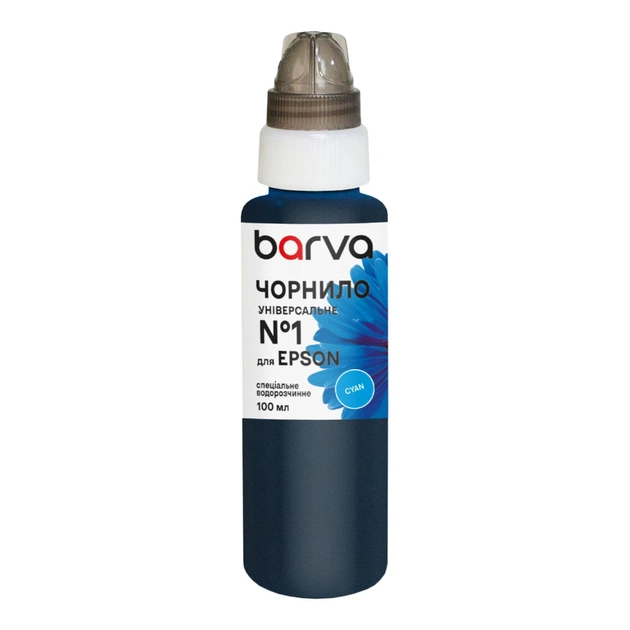 Чернила Barva Epson 1 100 мл, universal, cyan (EU1-446e) - изображение 1
