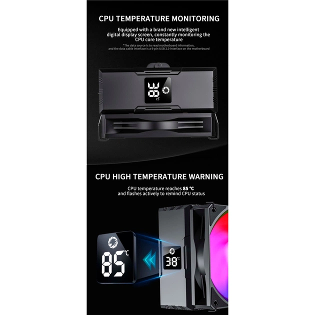 Кулер до процесора Gamemax Sigma 520 Digital BK - picture 10