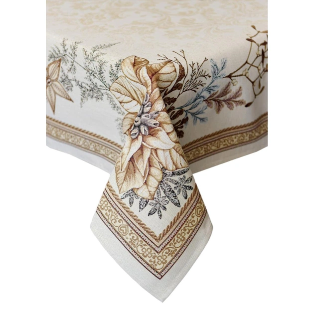 Скатертина Прованс гобеленова з велюром Золоте свято 135х220 см (036319) - picture 12