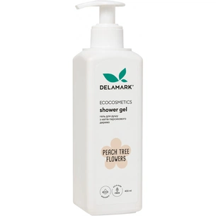 Гель для душу DeLaMark з ароматом квіток персикового дерева 400 мл (4820152331472) зображення 1