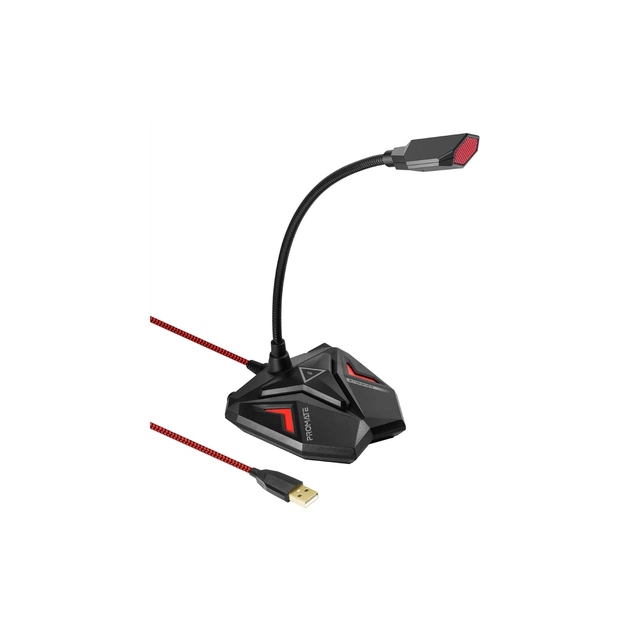 Мікрофон Promate Streamer LED USB Maroon (streamer.maroon) - изображение 1