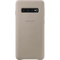 Чехол-накладка Samsung Leather Cover для Samsung Galaxy S10 SM-G973 Gray (EF-VG973LJEGRU) - уменьшенное изображение 1