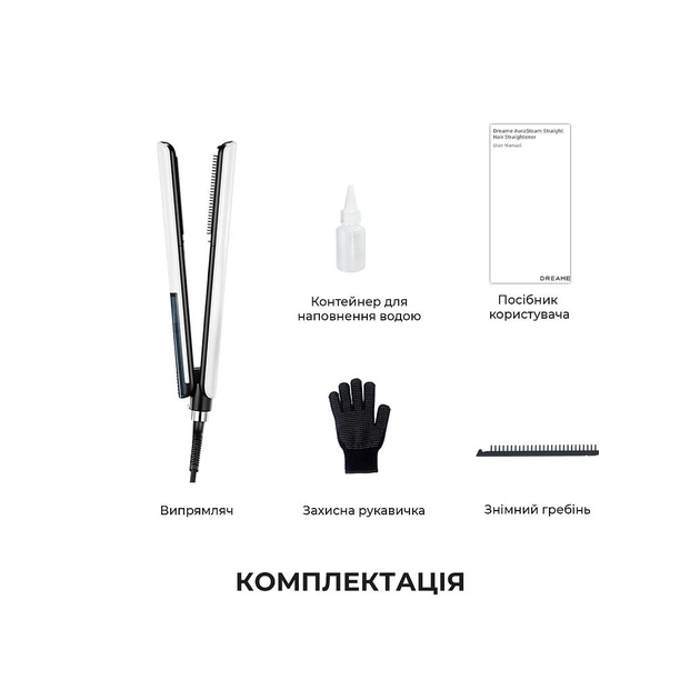 Выпрямитель для волос Dreame AuraSteam Straight White AA01A (AA01A-WH) - изображение 12