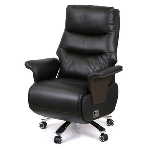 Офісне крісло Аклас Отаман, з електроприводом, Шкіра LC-A Black/PU Black (00174391) зображення 1