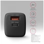 Зарядний пристрій AXAGON 1xUSB QC3.0 + 1xUSB-C PD20W black (ACU-PQ20) - зменшене зображення 5