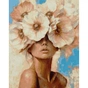 Картина по номерам Santi алмазна мозаїка Дівчина та ніжна квітка 40х50 см на п (956057) - preview 1