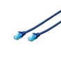 Патч-корд 5м, UTP, cat.5e, AWG 26/7, CCA, PVC, blue Digitus (DK-1512-050/B) - уменьшенное изображение 1
