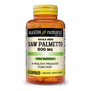 Травы Mason Natural Пальметто 500 мг, Здоровье Простаты, Saw Palmetto, 60 капсу (MAV11515) изображение 1