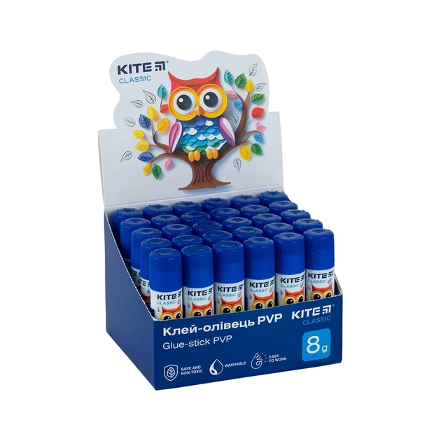 Клей Kite олівець з індикатором PVP Classic, 8 г (K-130) - picture 3