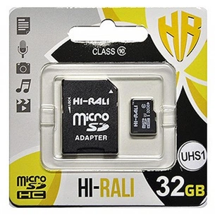 Карта пам'яті Hi-Rali 32GB microSDHC class 10 UHS-I U3 (HI-32GBSD10U3-01) зображення 1
