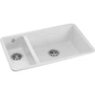 Мийка кухонна GRANADO Under top DOUBLE white (gr3405) - зменшене зображення 2